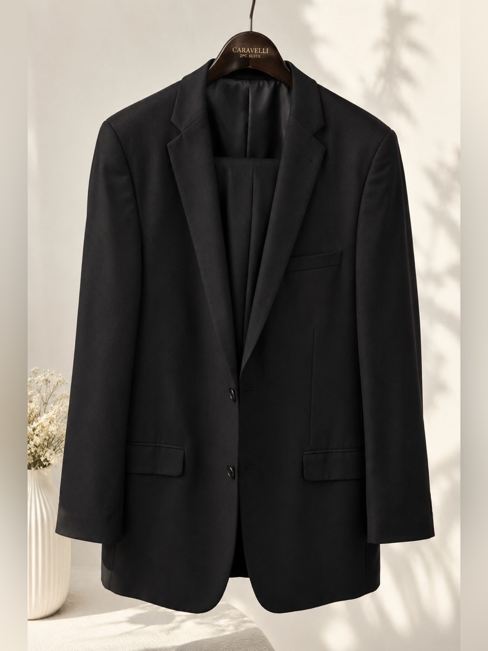 Caravelli | Men’s Black Single-Breasted 2pc Suite